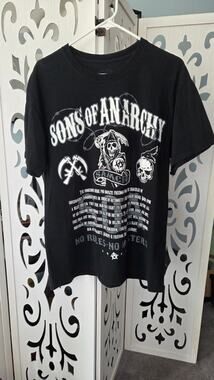 Sons Of Anarchy  Large samcro No Rules No Masters Graphic Tee Black nwot